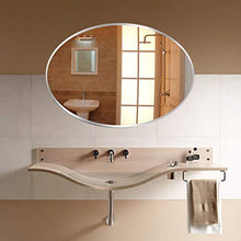 ZHAS Specchio da Bagno a Parete Ovale Orizzontale o Verticale Premium Frameless Kit Completo di qualità per casa/Camera da Letto/corridoio (5 Dimensioni)