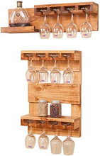 Classico Vino mensola montaggio a parete solido legno di pino Wine Glass Rack |Mensola Holder Vino Hanging Wine Goblet Shelf |Rack scaffali impianto galleggiante for ristoranti, quotidiano di casa, cu