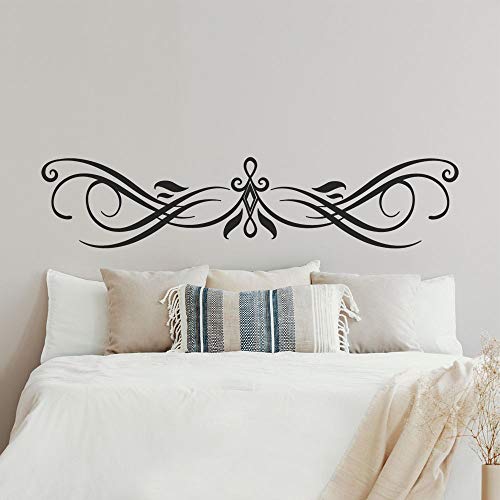 T-MK348 - Adesivi per testiera del letto, 31 x 140 cm, colore: Nero