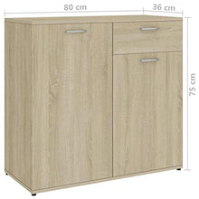 XHCP Credenza, Comodino, Comodino, cassettiera per la casa Soggiorno Camera da Letto Bianco Lucido 80x36x75 cm truciolare