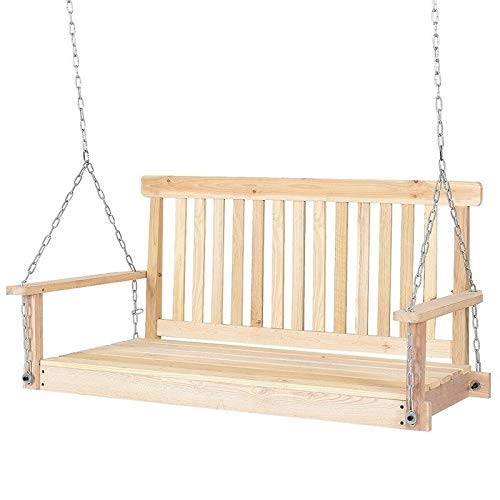 ZGYZ Sedia a Dondolo da Giardino in Legno di Abete di Alta qualità con braccioli Sedia a Dondolo per Esterni Altalena da Portico Seduta Comodamente Curva, sedie di Riposo