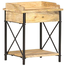 XHCP Comodino con cassetto, Comodino Contenitore per Soggiorno Camera da Letto 40x35x50 cm in Legno massello di Mango