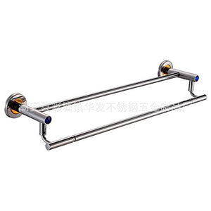 MBYW Portasciugamani Moderno Portasciugamani Elegante per Il Bagno di Moda Portasciugamani in Acciaio Inossidabile (B87 Doppio palo, Pendente, Porta Asciugamani Singolo Strato Bagno) (A7B0), 60 cm