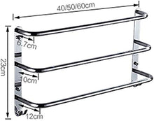 AINIYF Bagno Bagno Doccia Mensola Organizzatore Parete portasciugamani Punch Libero dell'Acciaio Inossidabile 304 3 Tiers Torre Hanger, 2 Metodi di Installazione, 3 Formati (Dimensione: 40x6.7x23cm)