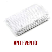 STI Telo Bianco occhiellato Trasparente retinato Antivento antistrappo Anti UV Misura 2,5x4 mt