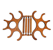KELITINAus 6 Bottiglie Solido Legno per il Vino Rack Soggiorno Magazzinaggio Display Stand Rack