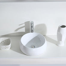 ERIDANUS Serie Luciano -02, Lavabo di Ceramica Bianco Lusso Lavandino Lavello Lavamano Lavabo da Appoggio Tondo Ovale Bacinella Lavandino Lavello per Bagno Casa Bidet Lavabo