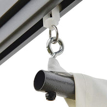 Outsunny Gazebo Pergola 3x3m da Giardino in Metallo con Tettuccio Scorrevole Bianco Crema, Pergola da Giardino a Parete