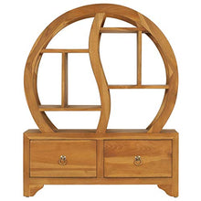 Tidyard Armadietto Armadio Design Retro con Mensola e Cassetti Yin Yang in Legno di Teak 68x26x83 cm/100x26x112 cm,Mobile Mobiletto Soggiorno Retro con Mensola e Cassetti in Legno