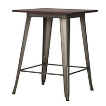 mauro ferretti Detroit Tavolo Bar, Metallo, Marrone, 39x39x76 cm