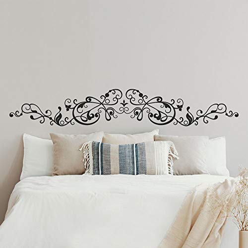 T-MK451 - Adesivi per testiera del letto, 23 x 140 cm, colore: Nero