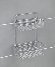 WENKO Portaoggetti Catania - 2 ripiani, Acciaio, 26 x 38 x 15 cm, Cromo