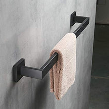Beelee 40cm montaggio a parete Porta asciugamani, SUS304 Acciaio inossidabile, moderno Appendi Asciugamani per bagno, pittura nera, BA19901B40