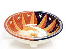 Solaluna – Lavabo ovale ovale messicano | Lavabo da incasso ovale con bordo | Lavabo in ceramica Talavera in Messico