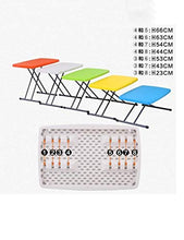 HUYP Household Pieghevole Tavolo Tavoli da Pranzo Tavolo di Studio Computer da tavola tavoli all'aperto Picnic con Altezza Regolabile (Color : Blue, Size : W*H:50 * 76cm)