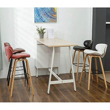 WGEMXC Sedia, Sedia da Ufficio Domestico, Sgabello Sgabelli da Bar in Legno Massello, Coprisedili Verde Scuro Decorazione Di Mobili Sgabelli Alti, Sedie per il Tempo Libero,Gambe Nere,H79Cm