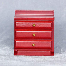 EXCEART 1: 12 Dollhouse Miniature Da Comodino Da Tavolo Mini Comodino Mobili Camera Da Letto In Legno Comodino Armadio Accessori Casa Delle Bambole Rosso