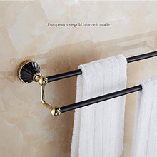 SHDJYR Portasciugamani Doppio per Bagno dell'hotel Portasciugamani Dorato Bianco Portasciugamani Dorato in Stile Europeo Bianco Dorato