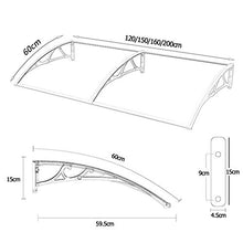 WXQ Tenda da Veranda Pensilina Alveolare Pensilina Tettoia, Finestra della Porta Trasparente Tendalino A Baldacchino Garden Cover Mute Pannello PC, for Proteggere dal Sole Pioggia