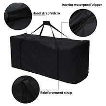 Maalr Borse di Stoccaggio per Esterni, Borsa da Giardino Grande Borsa per Cuscino da Viaggio Custodia Leggera con Cerniera,Borsa Giardino con Maniglie Impermeabile, 210D Oxford, Nero (173x76x51cm)