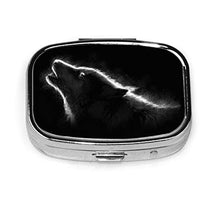 Scatola quadrata per pillole medicinali Wolf in The Dark Fashion Organizer per pillole da viaggio Dispenser per integratori di vitamine