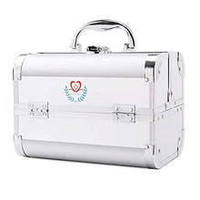 YXYXX Portatile Tre piani Armadietto dei Medicinali,il Metallo Multifunzione Scatola di immagazzinaggio medica,Forte Convenienza Semplice/Argento / 360×250×290mm