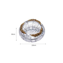 NIHAOA Accessori del Sigaro Alta Definizione Tre Titolare Trasparente Motivo di Cristallo Cigar Ashtray