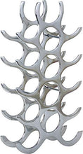 Brubaker Rack per Vino in Metallo Rack per Bottiglie in Piedi Libero da Tavolo o da banco - 57 x 30 x 12 cm - 2,6 kg - Portabottiglie Vino per 15 Bottiglie Wine Stand Deco Silver