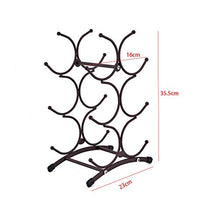 AniU - Supporto per bottiglie di vino, scaffale per vino, contenitore per 6 bottiglie da cucina, dispensa, cantina