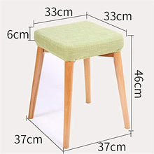 EXCLVEA Sedile per Trucco per Camera da Letto Vanity Sgabello Trucco banco Scollato sulla Schiena Imbottita attenuato Vanity Gambe Seduta in Legno (Colore, Dimensione : 37x37x46cm)