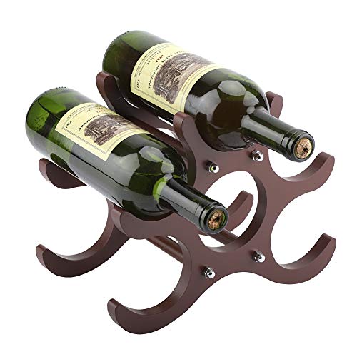 Jadpes Scaffale per Vino Rosso,Jadpessupporto per Vino Rosso,scaffale per Vino Rosso Portabottiglie da Vino 6 Bottiglie, Portabottiglie da Vino in Legno Rosso Portabottiglie per Vino Ro