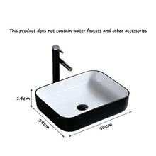 Yxx max -Lavabo Moderna Gloss White controsoffitto del dispersore del Bacino Rettangolare in Ceramica da Bagno Art Bacino (Senza Rubinetto) -46x16.5cm Lavandino del lavabo
