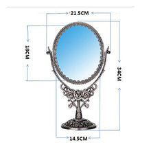 Xinxinchaoshi Specchi da Tavolo Specchio da tavolino in Metallo HD con Grande Specchio Rotante a 360 Gradi Specchio Cosmetico