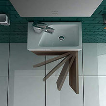 Alpenberger Lugano 400 (Bamboo), set di mobili da bagno preassemblati da 40 cm | Mobiletto sottolavabo con funzione Soft Close | Soluzione di arredamento elegante e salvaspazio