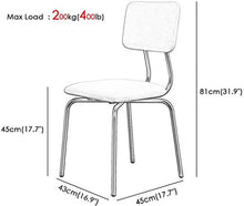 Yxsd - Sgabello da bar da ufficio, sedie laterali con gambe in metallo, per sala da pranzo, sedie da bar, pub, sedia moderna imbottita per il tempo libero, seduta in velluto blu