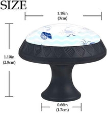 Onda blu-chiaro del granchio blu reale Pomelli per Porta Set di 4 Pomelli per Mobili Manopole per Cassetti Cucina Armadio Vetro