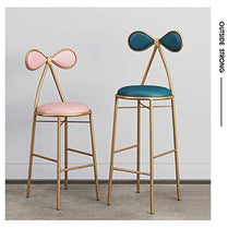 LWW Sgabello, Set Di 2 Pezzi Bar Bar Sedia Contatore Sgabello con Poggiapiedi Europea Moderna Trucco Altezza Seduta 45/65 / 75Cm,Blu,45 cm