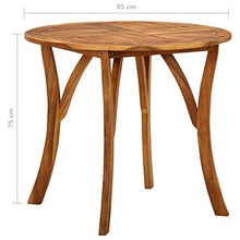 FAMIROSA Tavolo da Giardino Ø 85 cm in Legno Massello di Acacia