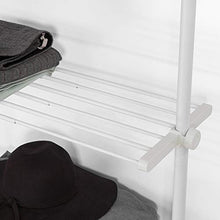 SoBuy Cabina Armadio componibile Armadio Appendiabiti Altezza Regolabile: 233~300 cm,Lunghezza: 52-80 cm Bianco KLS07-W