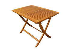 Milani Home s.r.l.s. Tavolo Pieghevole Legno di Acacia Gold 100x70cm arredo Esterno Giardino AC805090