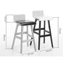 LF- Bar Stool Solid Wood Bar Stool Bar Stool Bar Chair Modo Creativo Bar Stool Sgabello Alto semplicità (Color : G, Size : 65cm)