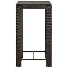 vidaXL Tavolo da Bar da Giardino Grigio 100x60,5x110,5 cm Polyrattan