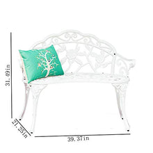 LXLH Panca da Giardino Sedile Sedia da Giardino Panca da Esterno Panchina per Il Tempo Libero Sedile in Ferro anticorrosivo Schienale da Giardino Giardino Balcone Esterno Sedia Doppia 39,37 * 21,