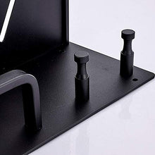 YAeele Bagno d'angolo Stand Ripiani da Bagno Nero dello Spazio in Alluminio con Ganci di Montaggio a Parete Bagno Mensola Bagno Bagagli cremagliera del Supporto del tovagliolo