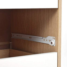 H-CAR Comodino Comodino in Quercia Bianca Comodino Organizer con 4 cassetti Cassettiera Camera da Letto con Maniglie e Guide in Metallo