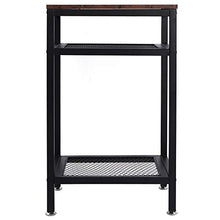 Comodino da notte in stile industriale, con 2 ripiani in rete, per camera da letto, soggiorno, 44 x 33 x 75 cm