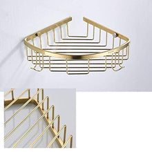 WDGNY Mensola Bagno Doccia Caddies In Acciaio Inox Foratura Bagno Angolare Mensole Griglia Mensola A Parete Rack Antiruggine Oro 0907