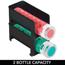 mDesign Set da 2 Moderni portabottiglie Vino impilabili – Scaffale per Bottiglie impilabili di Acqua e Altre Bevande – Elegante Porta Vino per la Cucina e la dispensa – Nero