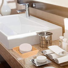 Rusee 2 Pezzi Portasapone,Porta Sapone in Legno,Portasapone in Legno Naturale Fatto a Mano,Scatola di Sapone per Sapone Spugne Bagno Doccia Cucina