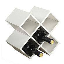 BLMDX Portabottiglie per vino in casa, 5 bottiglie di legno massello, 28 x 28 x 20 cm
